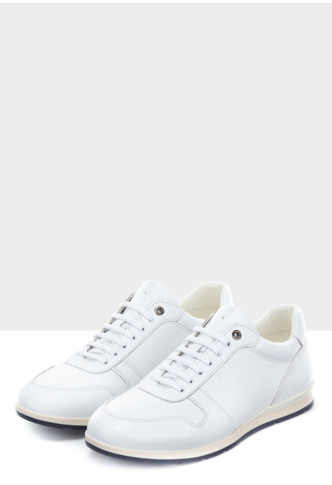 Wit gladleren Diego sneaker