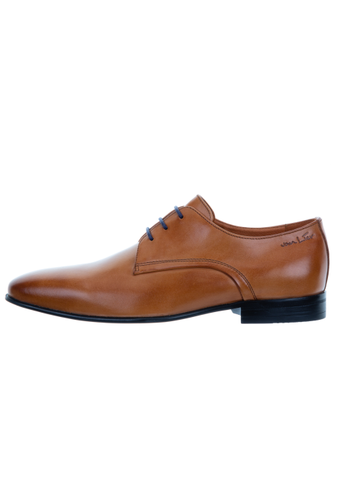 Cognac gladleren Sanremo veterschoen