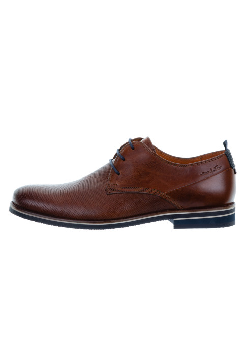  Bruin cognac gladleren Sabinus veterschoen