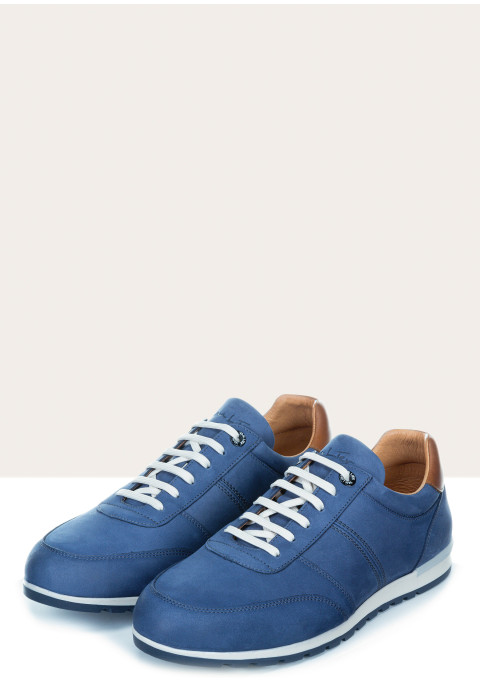 Blauw nubuck Anzano sneaker