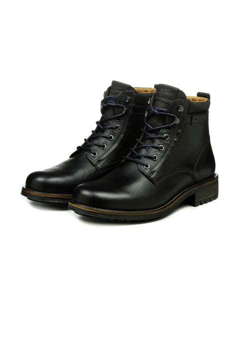 Navy gladleren Fritz boot