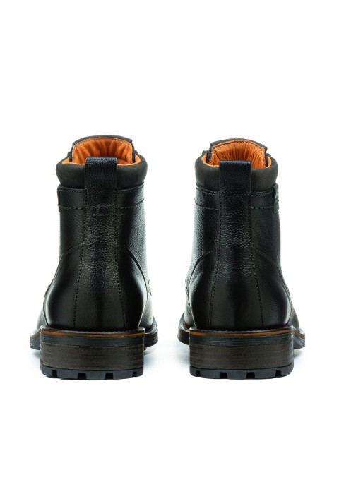 Navy gladleren Fritz boot