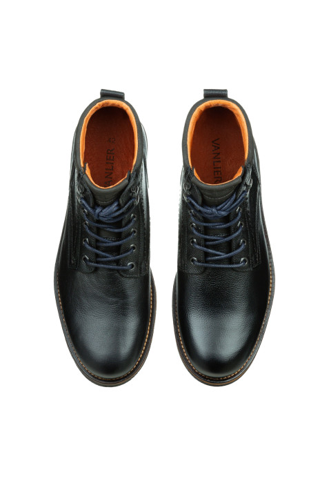 Navy gladleren Fritz boot