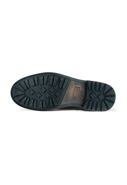 Navy gladleren Fritz boot