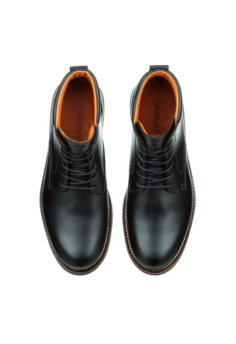 Zwart gladleren Fritz boot