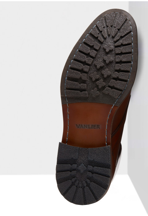 Cognac gladleren Henry boot