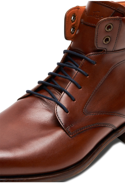 Cognac gladleren Henry boot