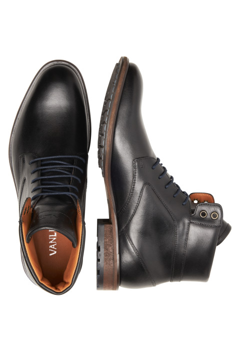 Zwart gladleren Henry boot