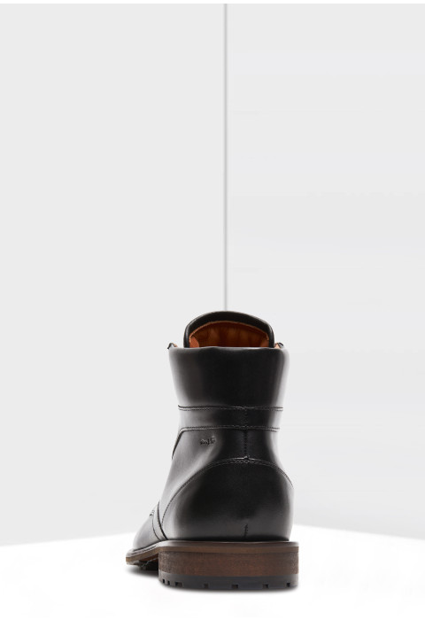 Zwart gladleren Henry boot