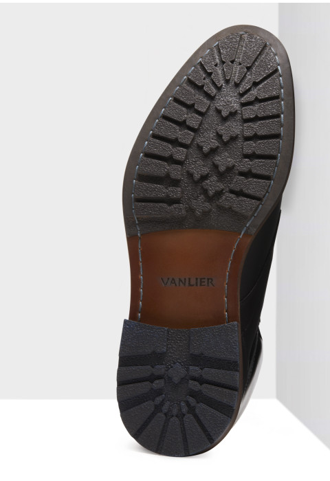 Zwart gladleren Henry boot