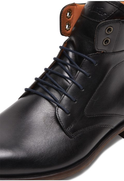 Zwart gladleren Henry boot