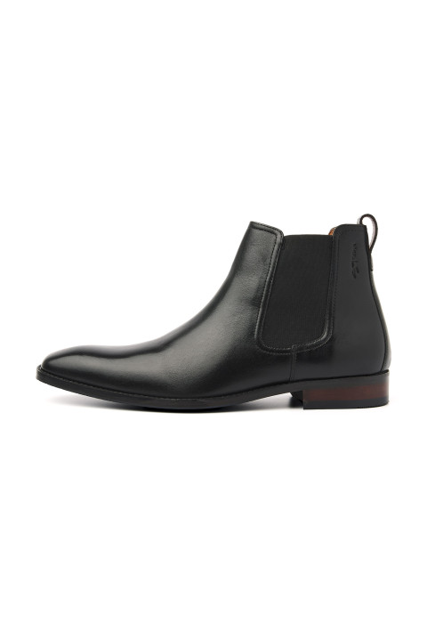 Zwart gladleren Bregenz chelsea boot
