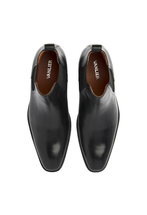 Zwart gladleren Bregenz chelsea boot