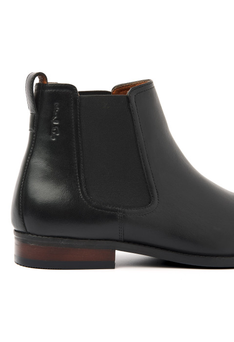 Zwart gladleren Bregenz chelsea boot