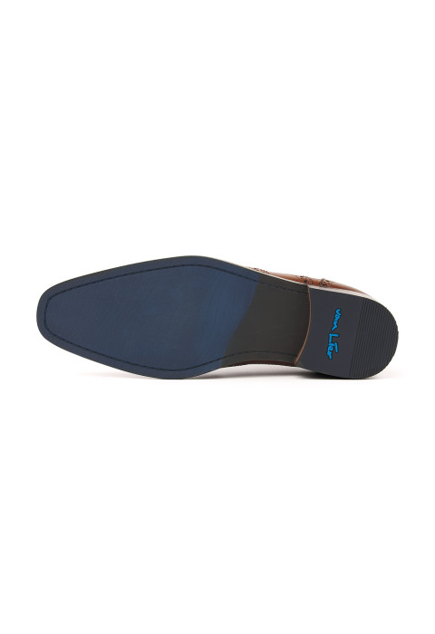 Cognac gladleren Bregenz brogue veterschoen