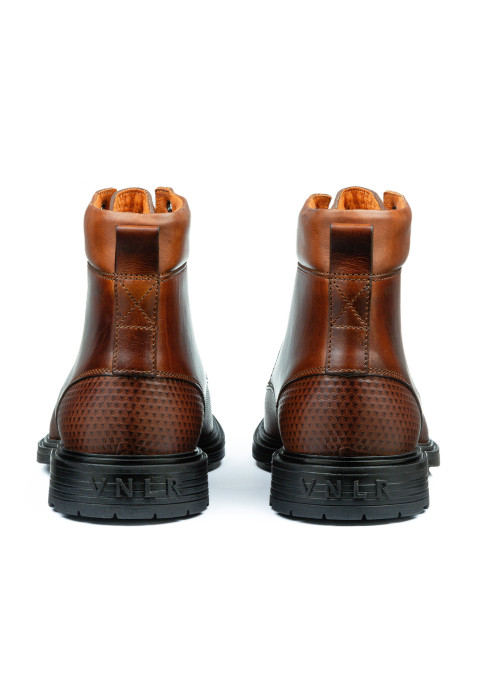 Bruin cognac gladleren Bern boot