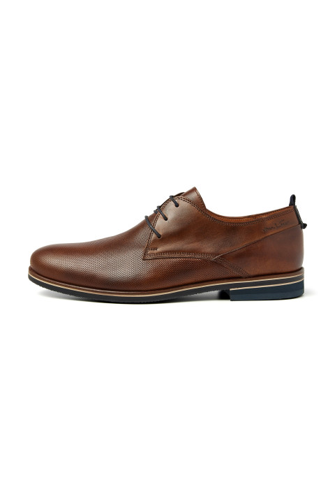 Bruin cognac gladleren Sabinus veterschoen