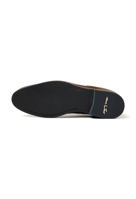 Bruin cognac gladleren Sabinus veterschoen