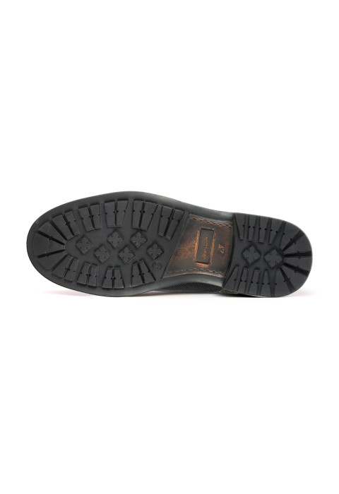 Navy gladleren Fritz boot