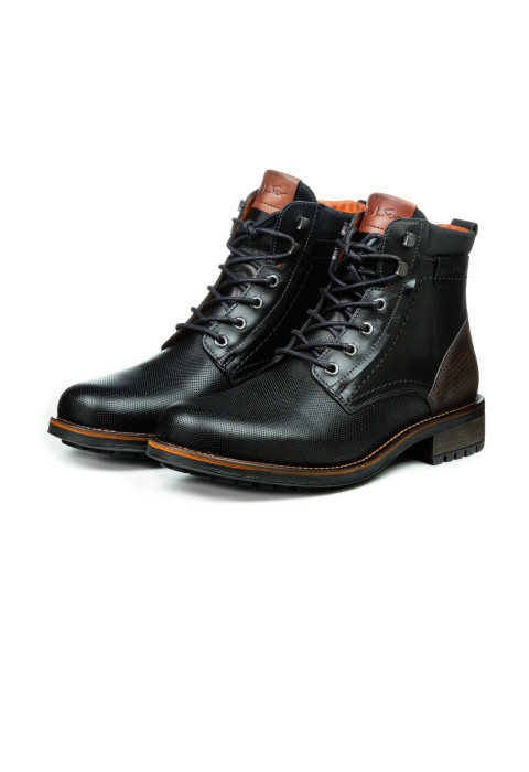 Zwart gladleren Fritz boot