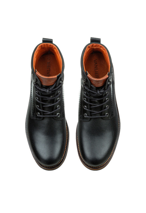Zwart gladleren Fritz boot