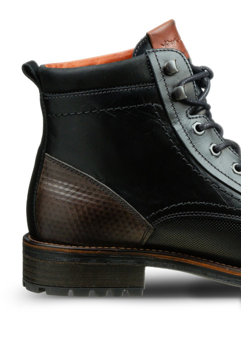 Zwart gladleren Fritz boot