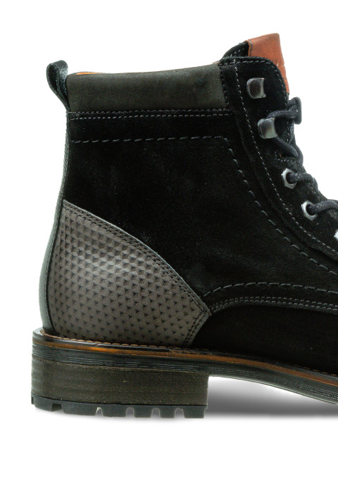 Zwart suède Fritz boot