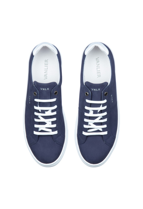 Blauw nubuck Novara sneaker