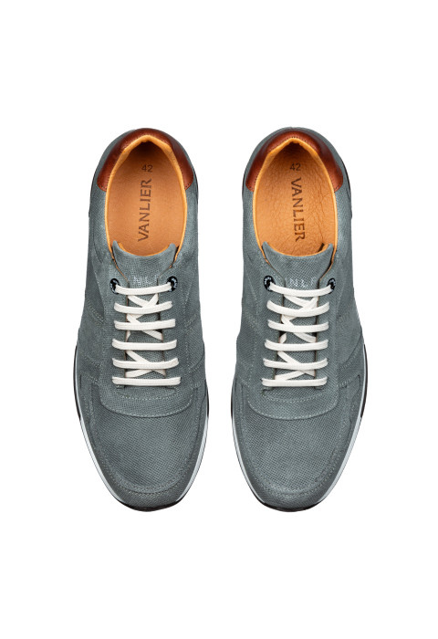 Grijs blauw suède Positano sneaker