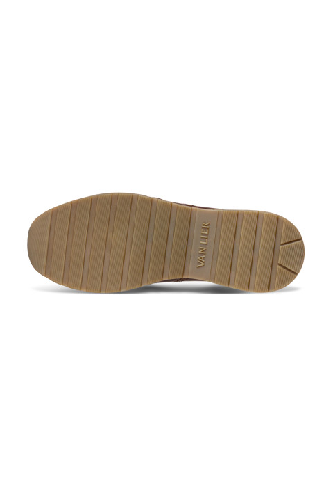 Cognac gladleren Positano sneaker