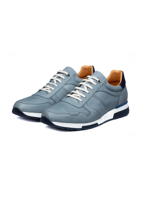 Grijs blauw nubuck Positano sneaker