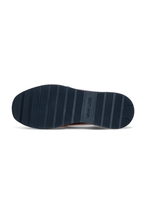 Bruin cognac gladleren Positano sneaker