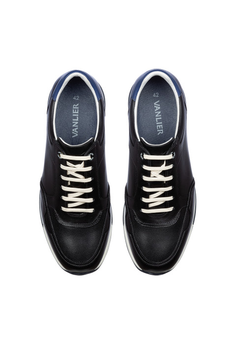 Navy gladleren Positano sneaker