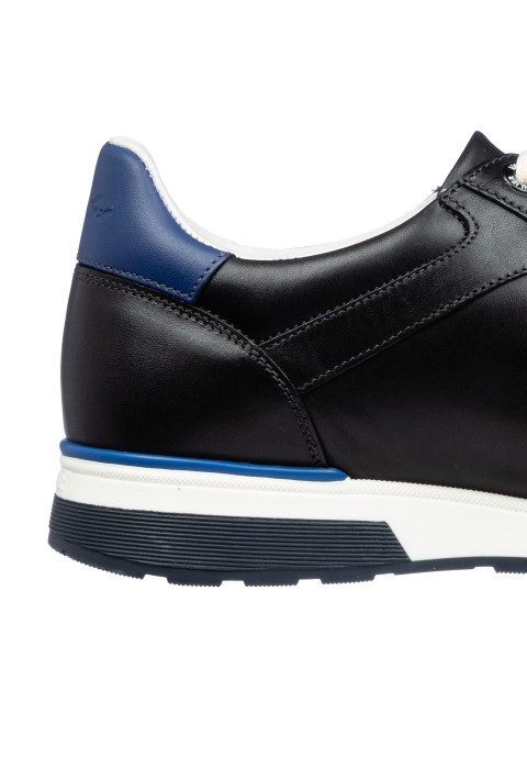 Navy gladleren Positano sneaker