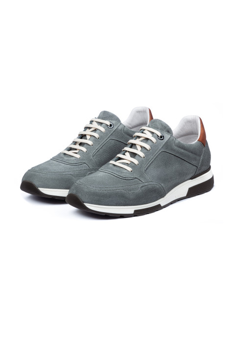 Grijs blauw suède Positano sneaker