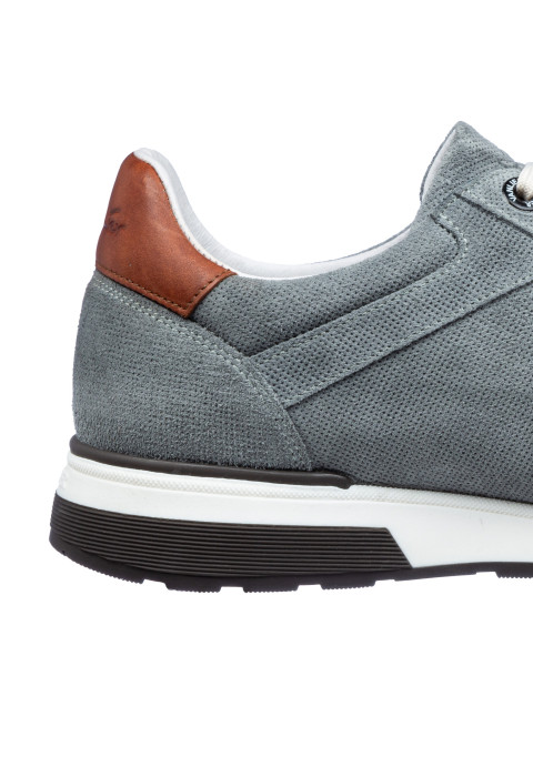 Grijs blauw suède Positano sneaker