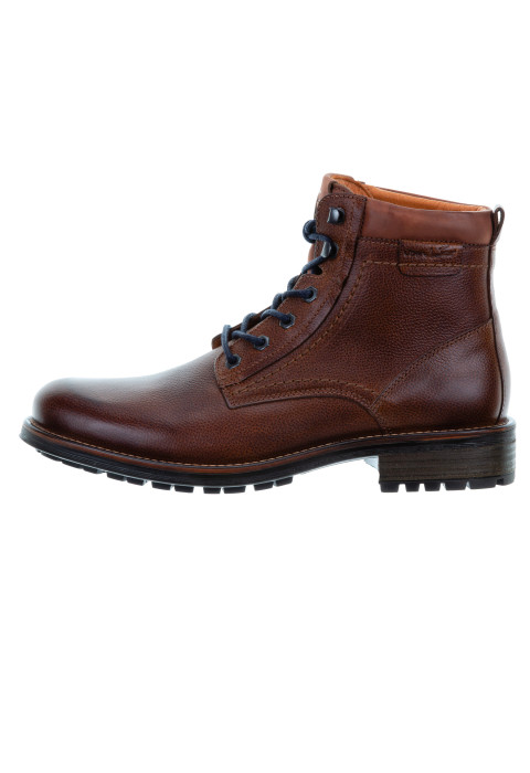 Bruin cognac gladleren Fritz boot