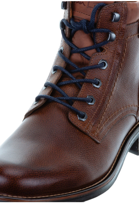 Bruin cognac gladleren Fritz boot
