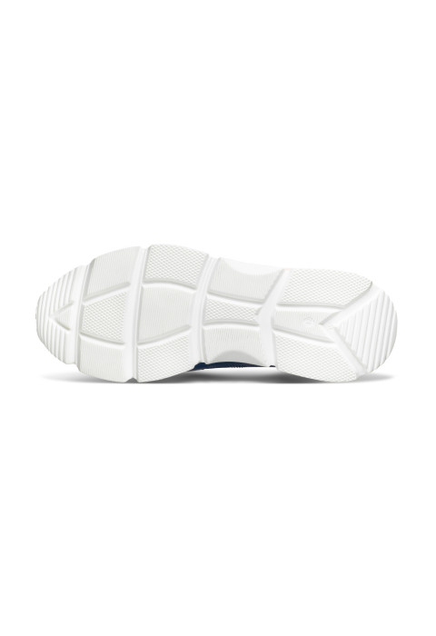 Blauw gladleren Luca sneaker