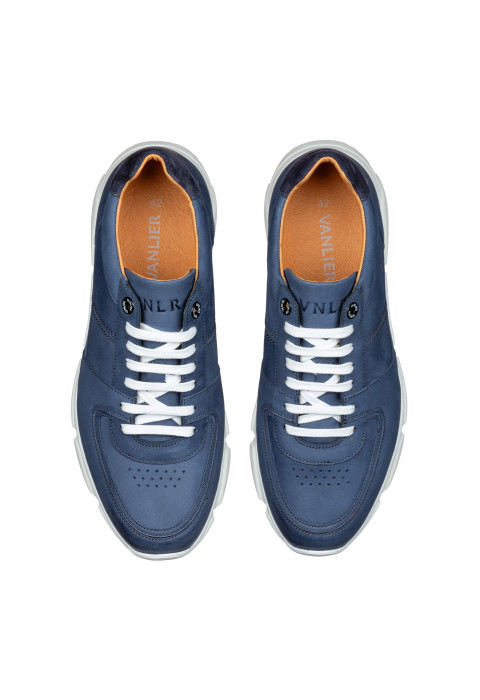 Blauw nubuck Luca sneaker