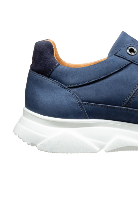 Blauw nubuck Luca sneaker