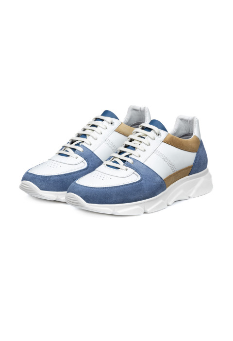 Wit blauw combi Luca sneaker