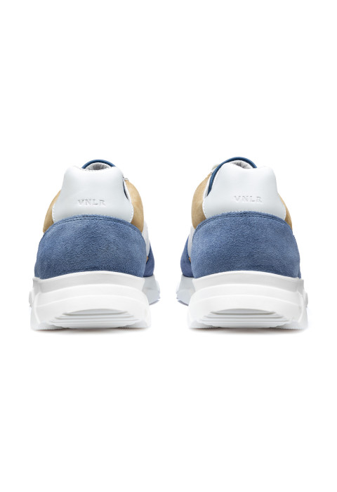 Wit blauw combi Luca sneaker