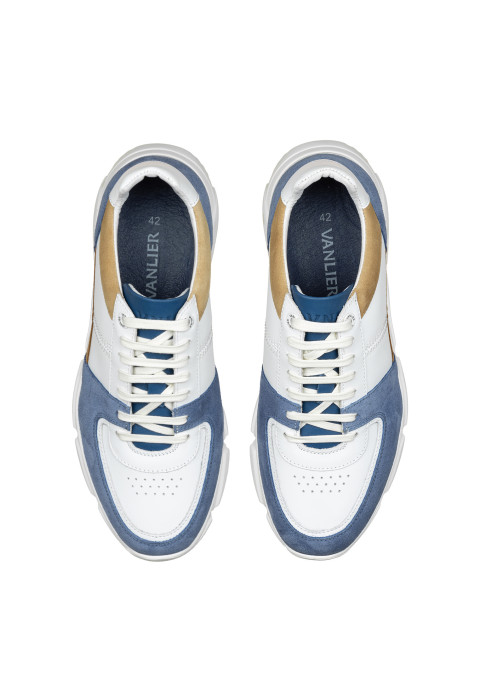 Wit blauw combi Luca sneaker