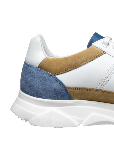 Wit blauw combi Luca sneaker
