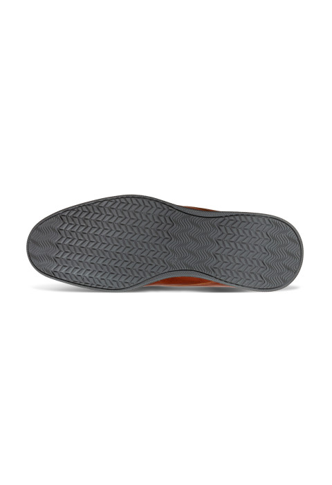 Cognac gladleren Ticino halfhoge veterschoen