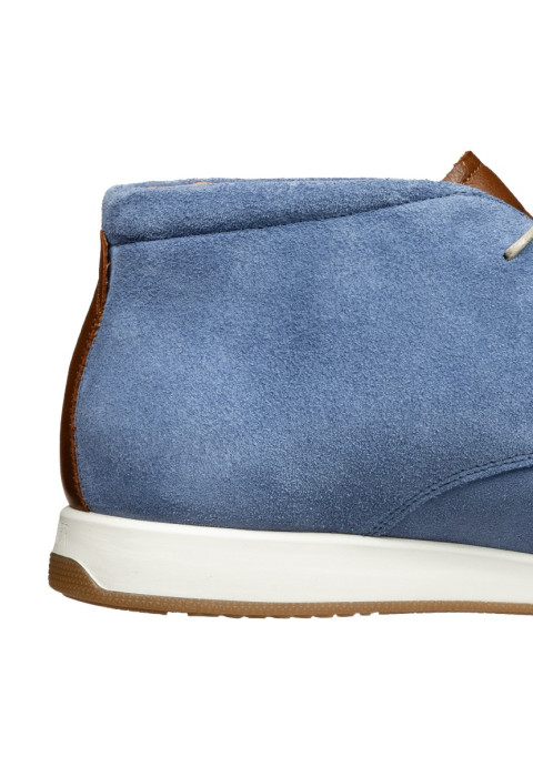 Licht blauw suède Ticino halfhoge veterschoen