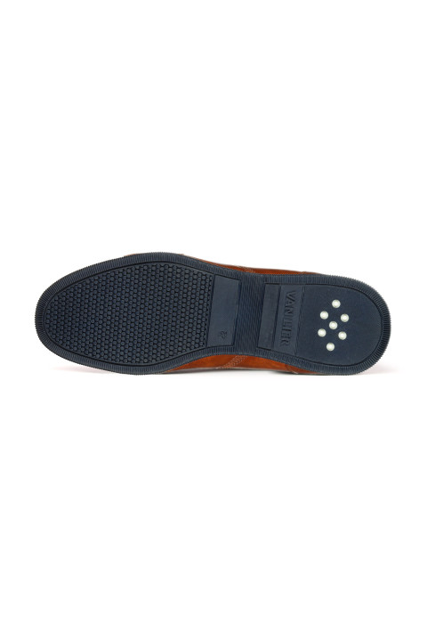 Licht cognac gladleren Magnus sneaker