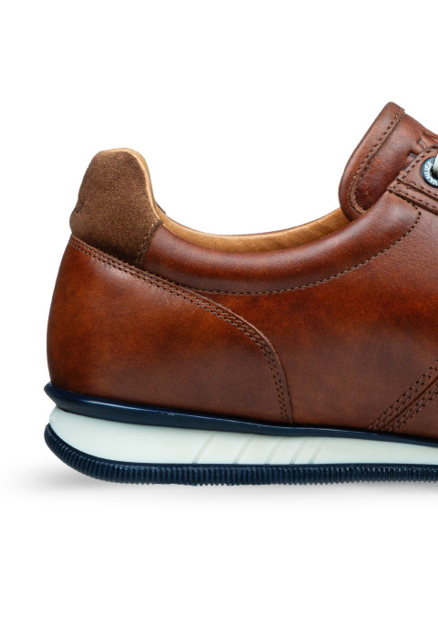 Licht cognac gladleren Magnus sneaker