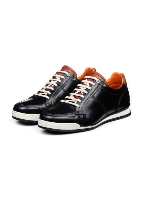 Navy gladleren Magnus sneaker